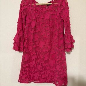 New Directions Pink Textured Mini Dress